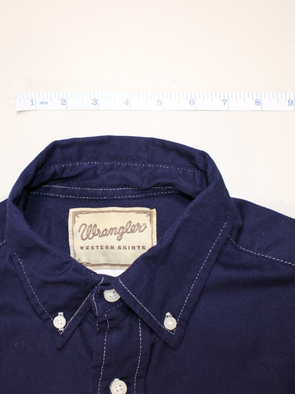 Wrangler Western Texas Flag Color Block Button Down Long Sleeve Shirt - Picture 9 of 12